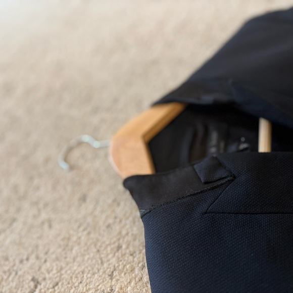 rag & bone GUC leather collar deconstructed tuxedo Navy/black leather - Picture 13 of 14